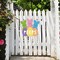 Easter Wreath Hanging Sign – Welcome Peeps Bunny Wooden Door Decoration for Front Door and Farmhouse Home